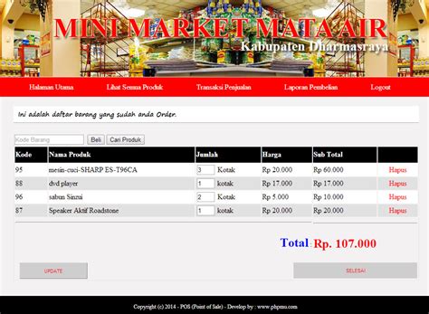 Contoh Program Kasir Sederhana Dengan Php Opmsplus