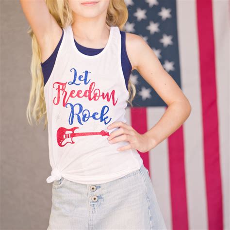 Fourth Of July Shirt Girls July 4th Shirt Let Freedom By Madgrrl
