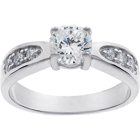 Sterling Silver Brilliant Cz Wedding Ring
