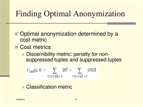 Ppt Data Anonymization Generalization Algorithms Powerpoint