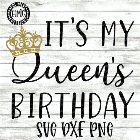 Birthday Queen Shirt Design Birthday Queen Svg Dxf Png Digital Download