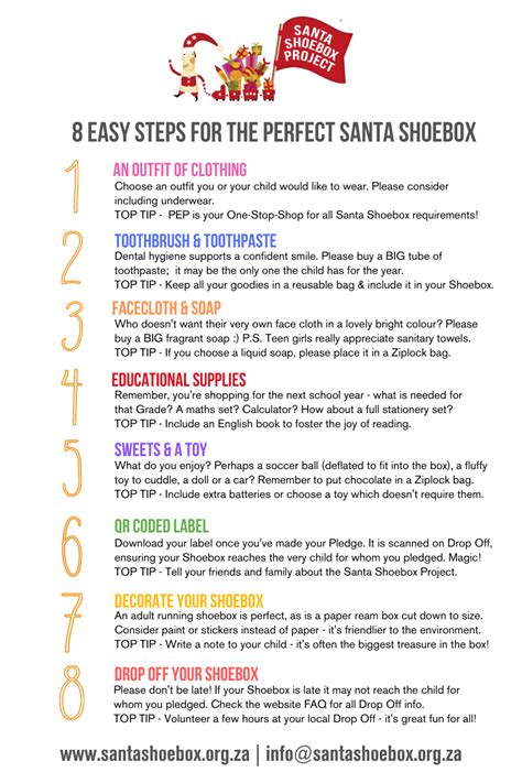 8 Easy Steps Santa Shoebox
