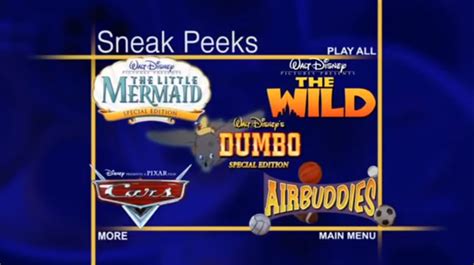 The Sneak Peeks Menus From Disney Dvds I Really Miss That Nostalgic