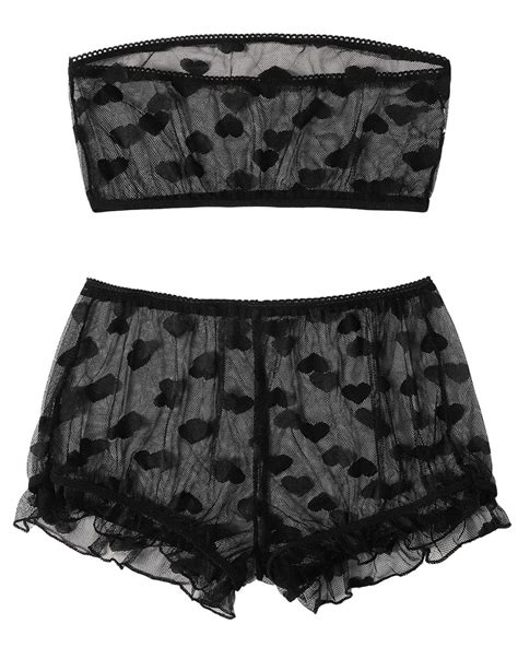 Buy Women Sexy 2pcs See Through Lingerie Set Lace Mesh Nightwear