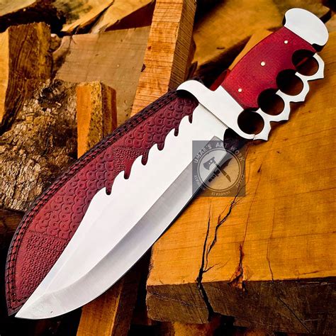 D2 Steel Bowie Knife Hand Forged Tactical Knife High Carbon Etsy
