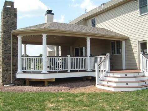 If your deck is large, consider covering only one portion and leaving the remainder uncovered. Lean To Patio Covered Deck Decks R Us Multi Level Posite ...