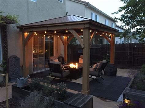 Most of pavilions and kits for assembling are made from wood or vinyl sometimes but the pergola plans diy creativity is the key element in the decoration process of your backyard. Yardistry 12x12 cedar gazebo from Costco. This thing is ...