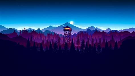Download Wallpaper 1366x768 Firewatch Video Game Sunset Artwork