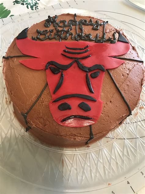 Chicago Bulls Cake For Ashlynns Birthday Chicago Bulls Cake Cake