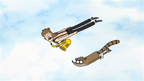 Image S7e01 059 Rigby And Sad Sax Guy Flying Png Regular Show Wiki Fandom Powered By Wikia