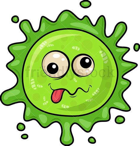 Funny Germ Cartoon Clipart Vector Friendlystock