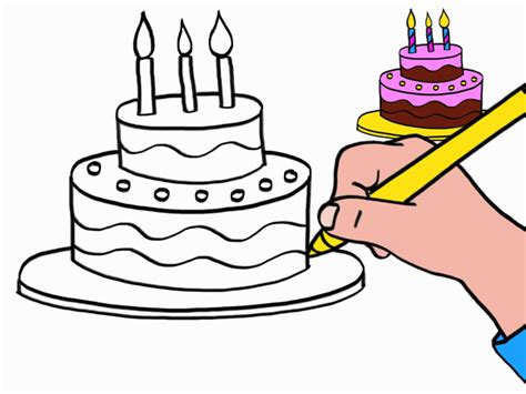 Dessin Couleur Gateau Anniversaire