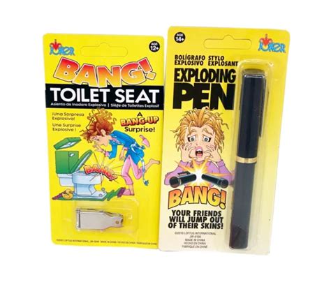 Exploding Toilet Seat Bang Pen Joke Prank Trick Gag Novelty Fun 1295 Picclick