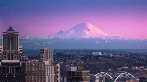Mount Rainier Seattle Usa Stock Photo By Markusgann Photodune