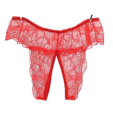 Unwe Plus Size Xl 4xl Briefs French Romantic Sexy Open Crotch Underwear