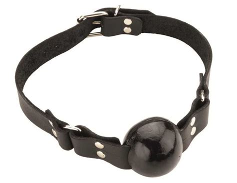 Spartacus Black Rubber Ball Gag With Buckle Closure Bdsm Fun Toys