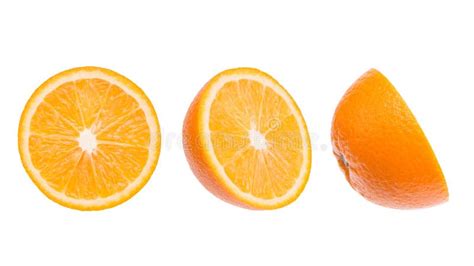 Sliced Orange Close Up Three Parts Of An Orange Stock Photo Image Of