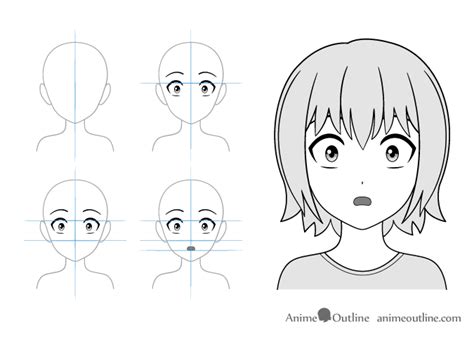 12 Anime Facial Expressions Chart And Drawing Tutorial Animeoutline