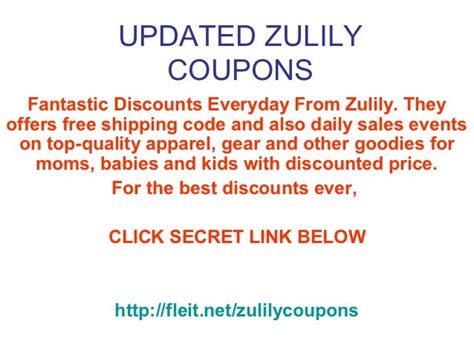 Zulily Coupon Code Promo Code Discount Code November 2012 December 2012