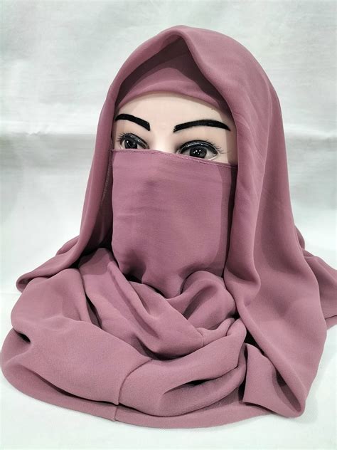 Plain Niqab Ready To Wear Mauve Suzain Hijabs