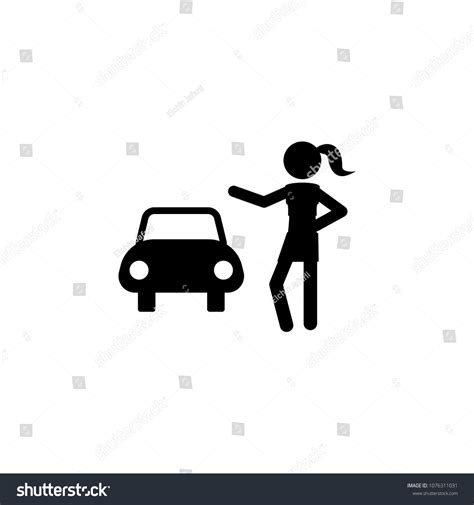 prostitute road icon element prostitution illustration stock vector