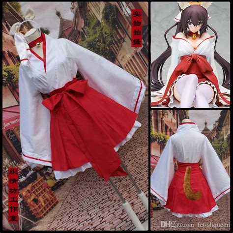 Popular Fancy Japanese Anime Witch Kimono Dress Cute Mini Skirt Miko