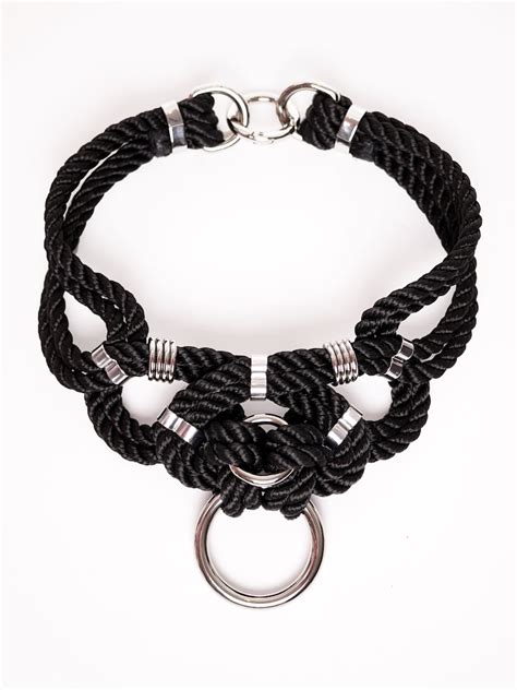 megami shibari rope bondage choker with detachable self tie etsy uk