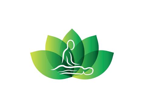 Body Massage Spa Logo Vector Body Relaxing Massage Therapy Logo Green Gradient 16470362 Vector