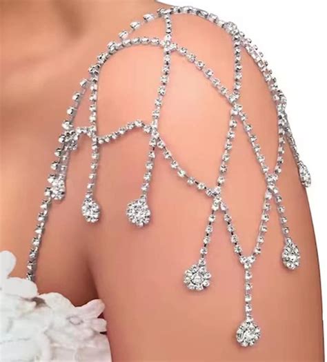 Amazon Com Xerling Rhinestones Sexy Shoulder Bra Body Chain Fringe Tassels Body Jewelry Wedding