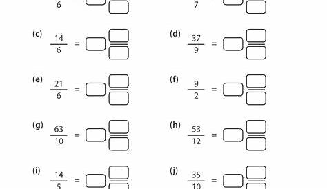 mixed fractions worksheet 5th grade