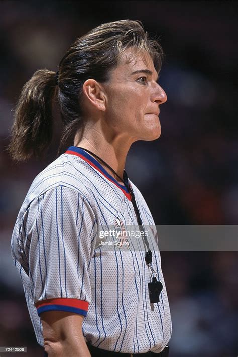 Referee Dee Kanter Watches The Nba Game Between The New Jersey Nets