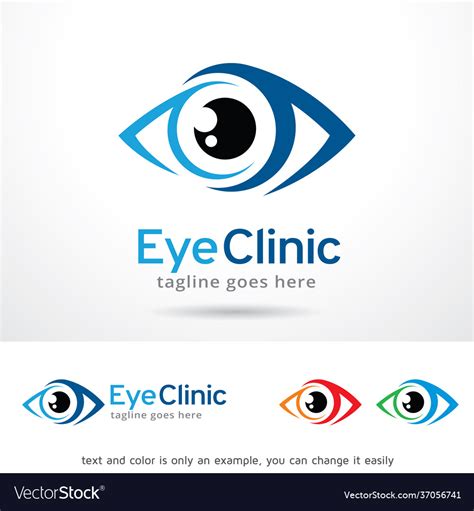 Eye Clinic Logo Template Design Royalty Free Vector Image