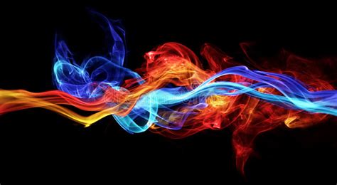 Red And Blue Smoke Stock Photo Image Of Curve Colour