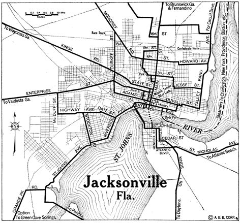 Jacksonville City Map 1922