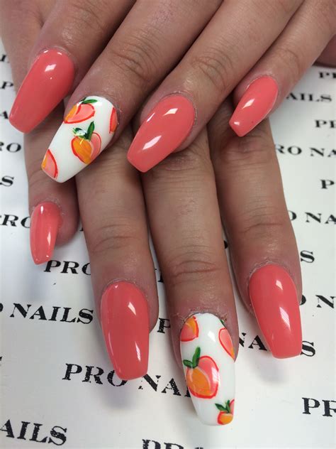 Peaches Nails Peach Nails Peach Nail Art Nail Designs