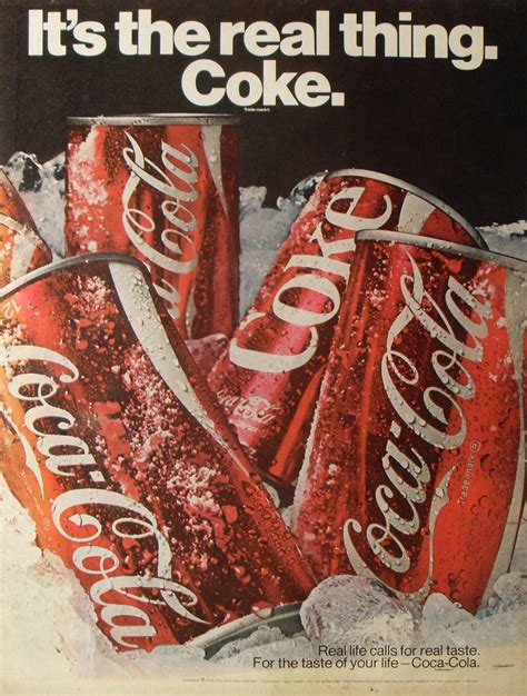 Its The Real Thing Coca Cola Ads 196974 Fonts In Use