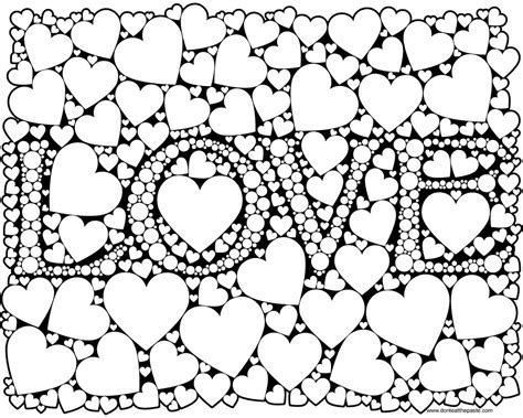 Download these printable coloring pages for adults. Don't Eat the Paste: Love coloring page