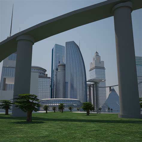Buildings Futuristic 3ds