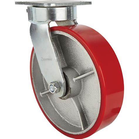 Strongway 8in Swivel Kingpinless Polyurethanesteel Core Caster — 2000