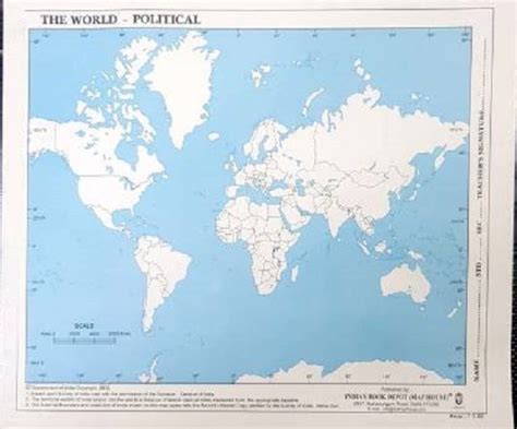 Practice Map World Political Set Of 100 Paper Print Maps Posters In