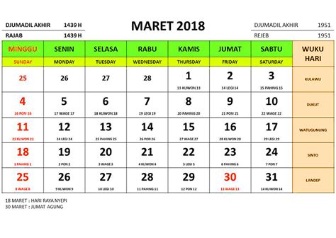 Download july 2018 calendar as html, excel xlsx, word docx, pdf or picture. Kalender tahun 2018 masehi islam jawa dan libur nasional ...