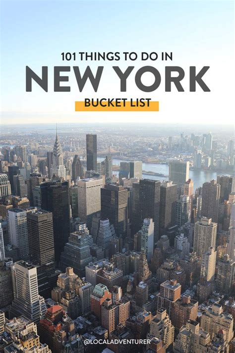 Ultimate New York City Bucket List 101 Things To Do In Nyc