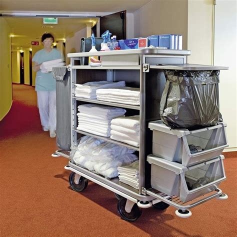 housekeeping sop hotel housekeeping trolley  maids cart setting