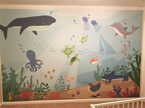 Under The Sea Wall Mural Underwater Mural For Kids Murals For Kids