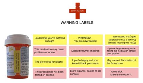 Free printable prescription labels joke : Funny, personalized, fake prescriptions for modern life by Marilyn Stern and Sandra Myres ...