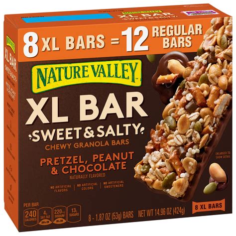 Nature Valley Sands Chewy Granola Bars Pretzel Peanut And Choc 8 Bars