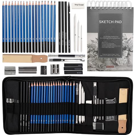 buy drawing pencils sketch art set 40pcs drawing and sketch set includes 18 sketching graphite