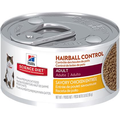 Supports the health of the whole urinary system with optimal levels of magnesium natural fiber comfortably reduces hairballs high quality fiber, fatty acids and antioxidants to support healthy. Hill's Science Diet Adult Hairball Control Canned Cat Food ...