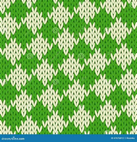 Seamless Geometrical Knitted Pattern Stock Vector Illustration Of