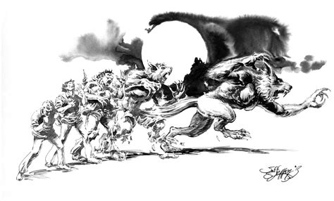 Werewolf Transformation In Jeff Slemonss Luna Moon Hunter Graphic